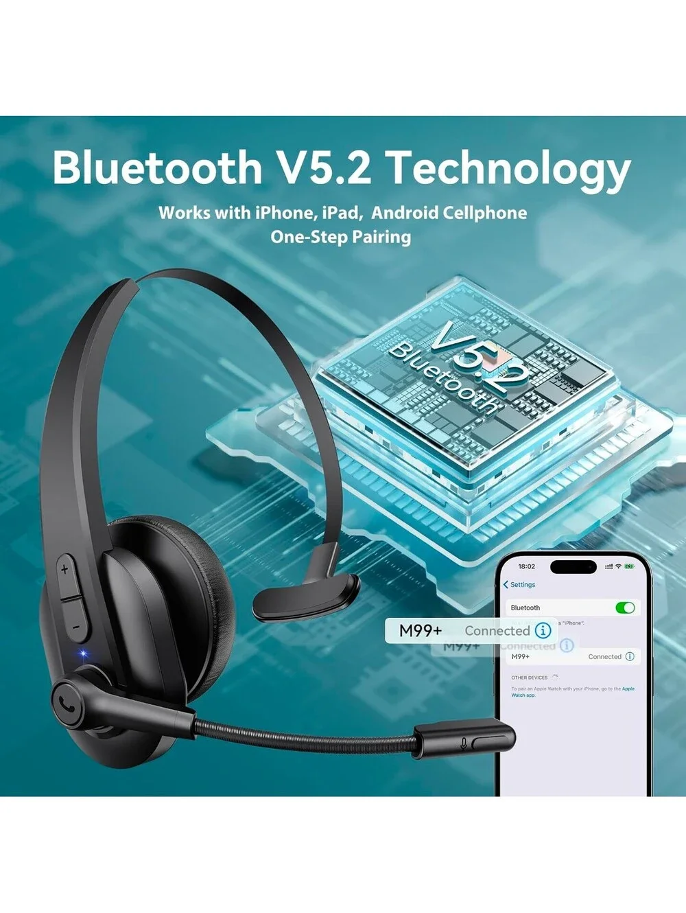 Sarevile Bluetooth Headset with USB Dongle